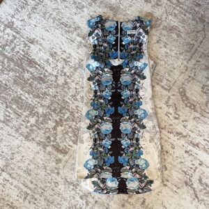 Bec + Bridge Blue and Black Floral Dress